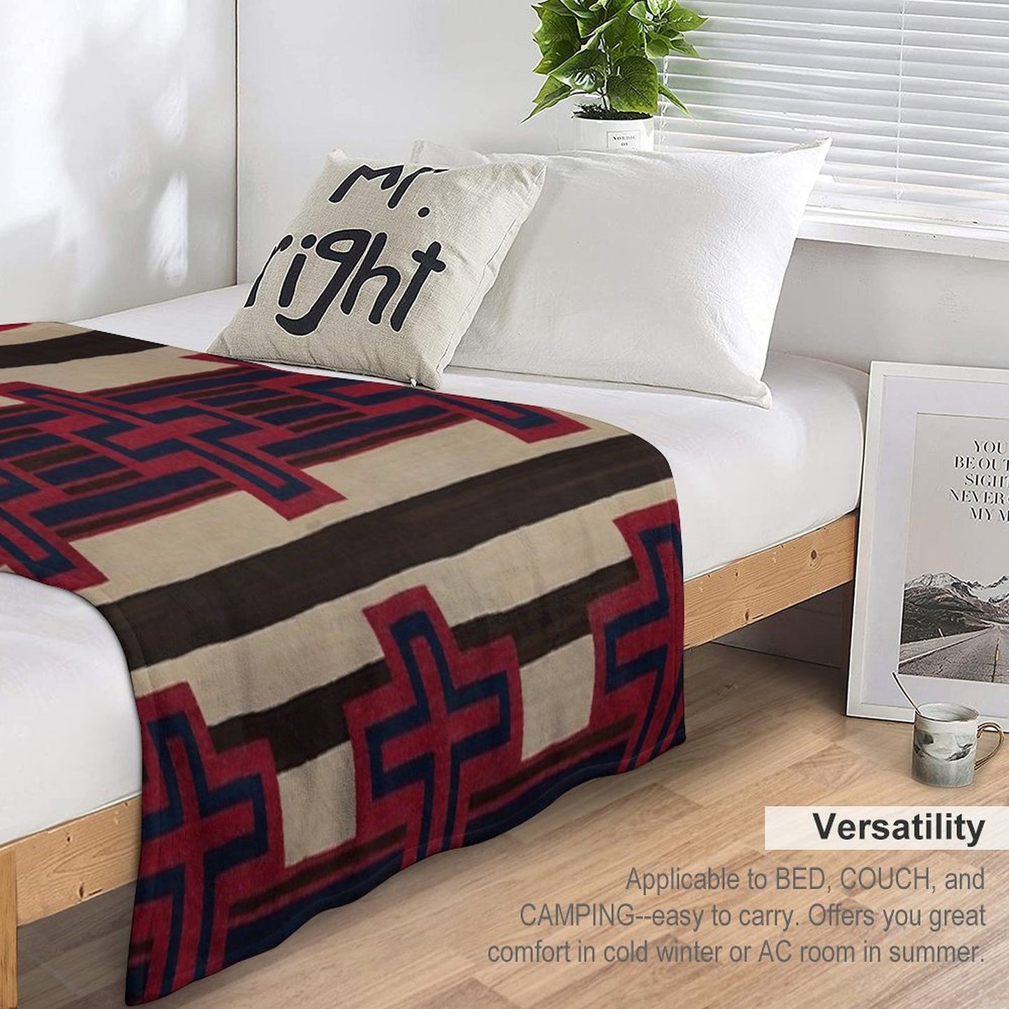 Indigenous Designs VI  Chief's Blanket  Navajo Weavings Travel-friendly Throw Blanket