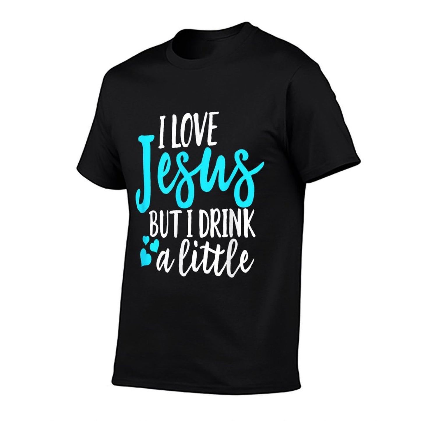 Funny I Love Jesus But I Drink A Little Christian Women  Heathered Texture T-Shirt