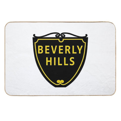 Beverly Hills Street Sign  Non-Slip Bath Mat