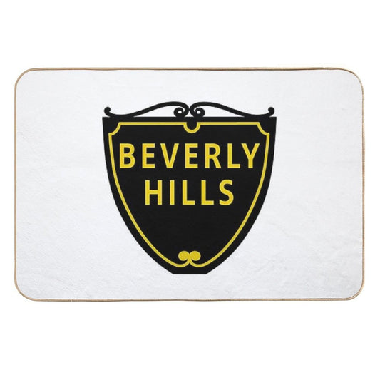 Beverly Hills Street Sign  Non-Slip Bath Mat