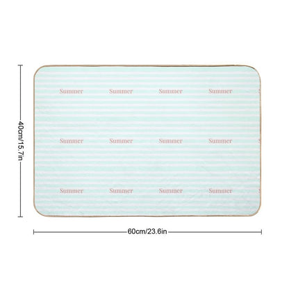 Summer with Stripes  Stain-Proof Bath Mat
