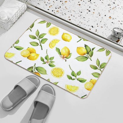 Summer Lemons Botanical Garden Durable Bath Mat