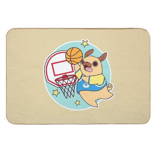 Pug All Star  Non-Slip Bath Mat