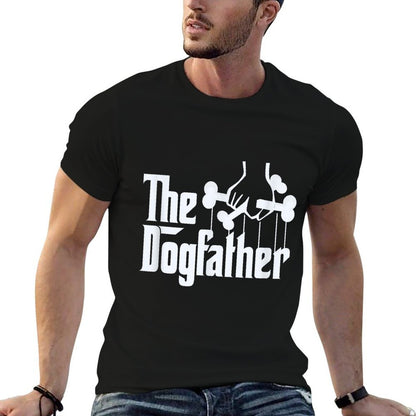 The Dogfather Dog Dad Fathers Day Gift Dog Lover  Rolled Sleeves T-Shirt