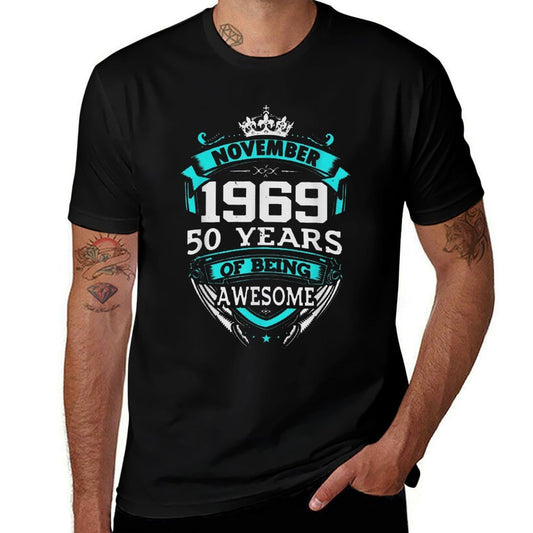 November 1969 50 Years of Being Awesome 50th Birthday Party  Odor-resistant T-Shirt