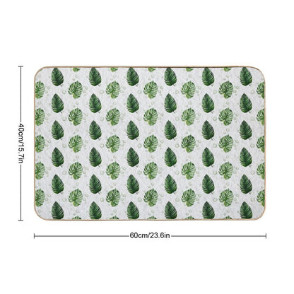 Watercolour Leaves  Anti-Trip Bath Mat