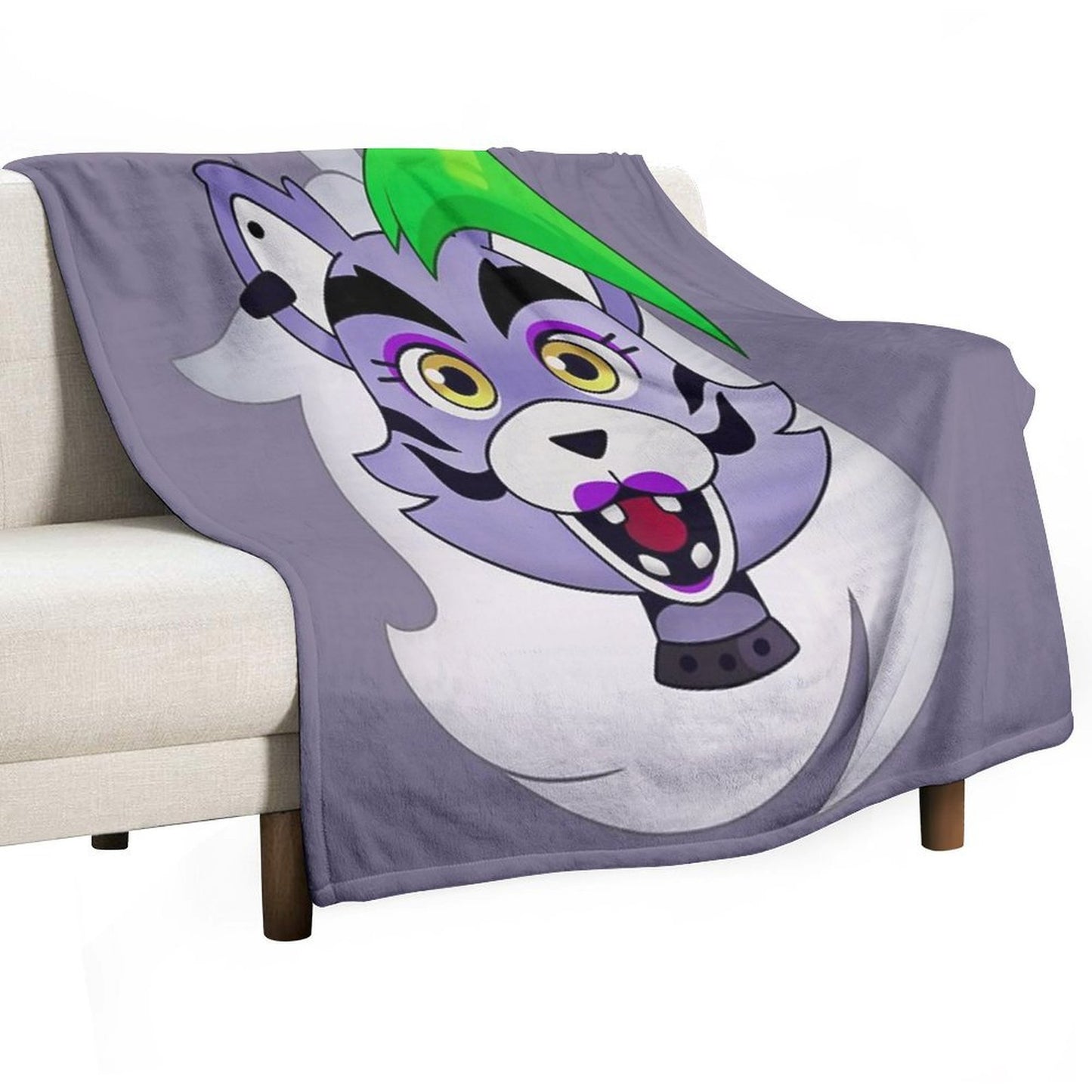 FNAF Roxanne Wolf Design Shrink-resistant Throw Blanket