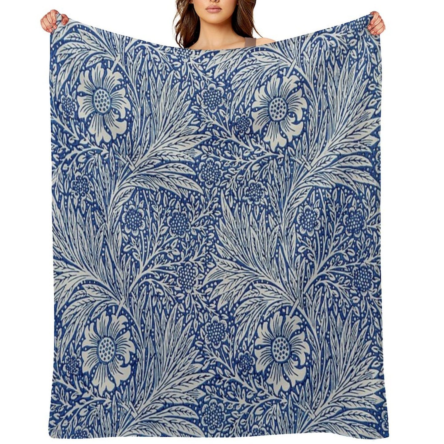 Marigold - William Morris Velvety-soft Throw Blanket