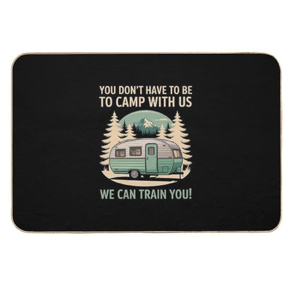 Crazy Camp With Us Funny Camping  Rapid-Drying Bath Mat