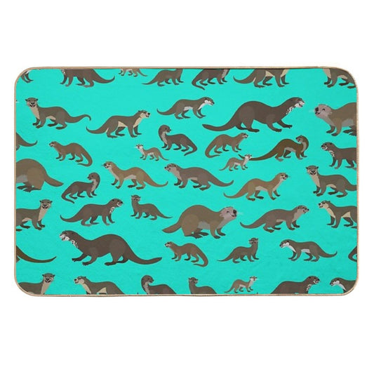 Know Your Otters  Easy To Clean Bath Mat
