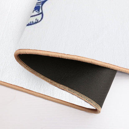 Blue And White Vase with Blue Hydrangeas  Versatile Bath Mat