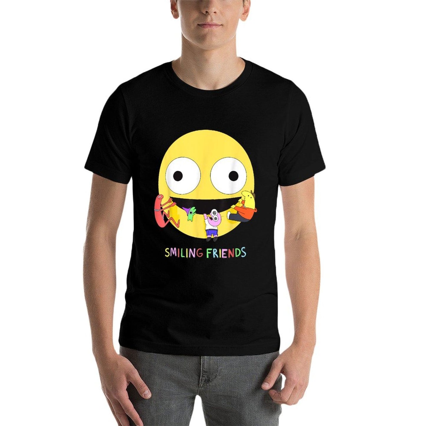 Smiling Friends  Rolled Sleeves T-Shirt