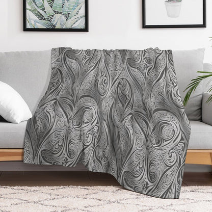 Kowhaiwhai Pattern, Maori Pattern Travel-friendly Throw Blanket