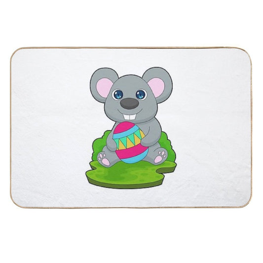 Mouse Easter Easter Egg  Rapid-Drying Bath Mat