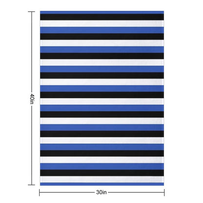 Bath Rugby Striped Club Colours Eco-conscious Throw Blanket