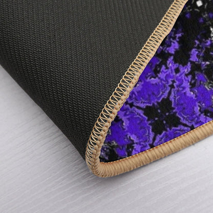 Purple And Black Repeating Liquid Tile  Dirt-Trapping Bath Mat