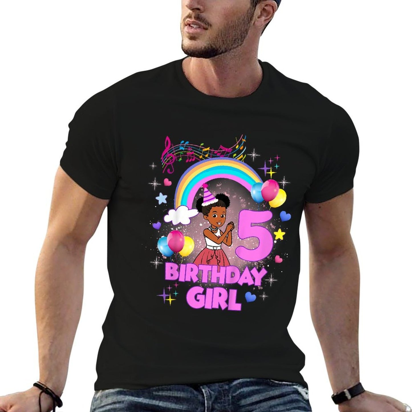 Kids Five Year Old Birthday Girl Cute 5th Birthday Corner  Soft T-Shirt