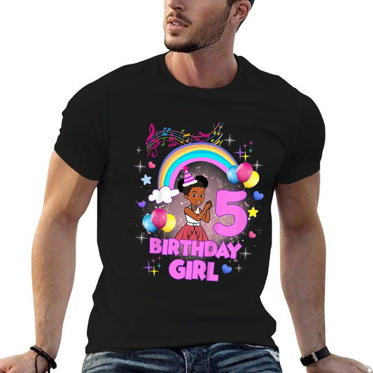 Kids Five Year Old Birthday Girl Cute 5th Birthday Corner  Soft T-Shirt
