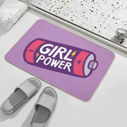Girl Power  Stain-Proof Bath Mat