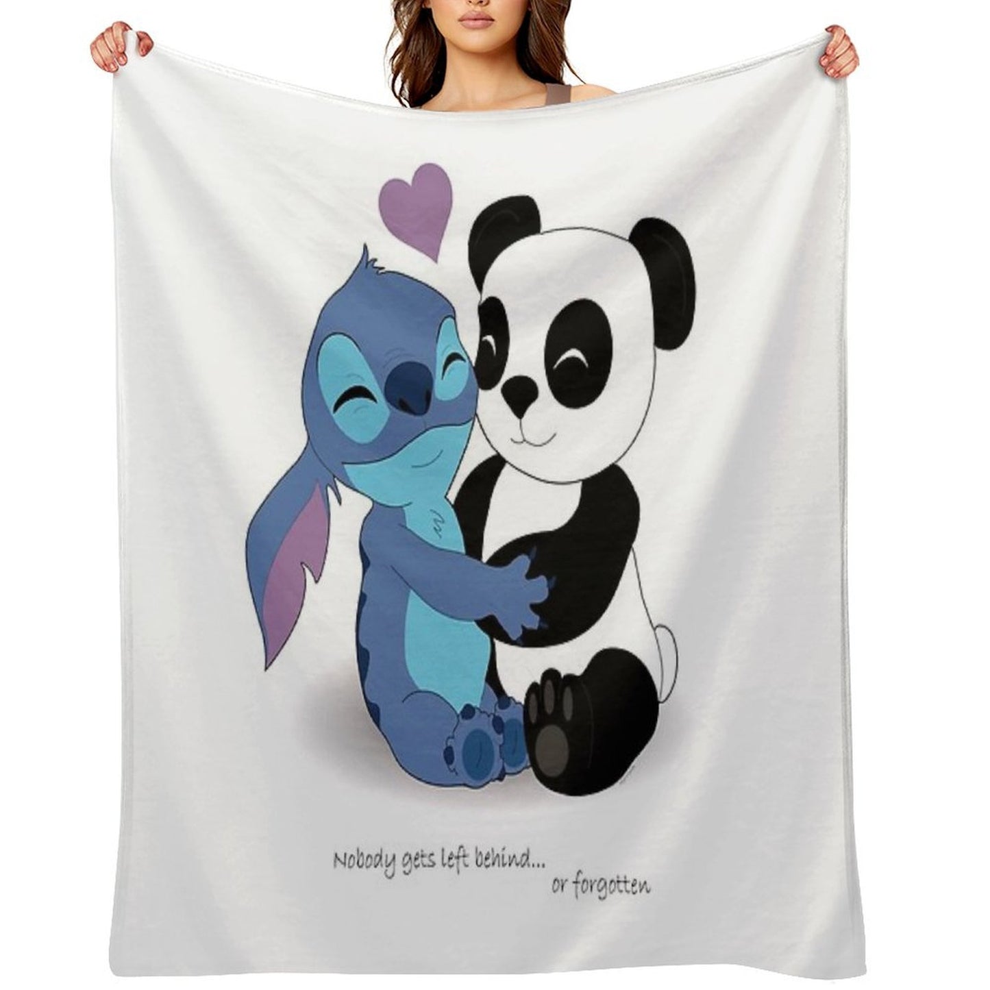 Stitch & Panda Machine-washable Throw Blanket