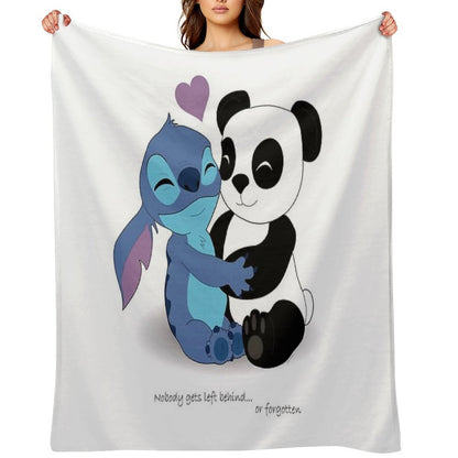 Stitch & Panda Machine-washable Throw Blanket
