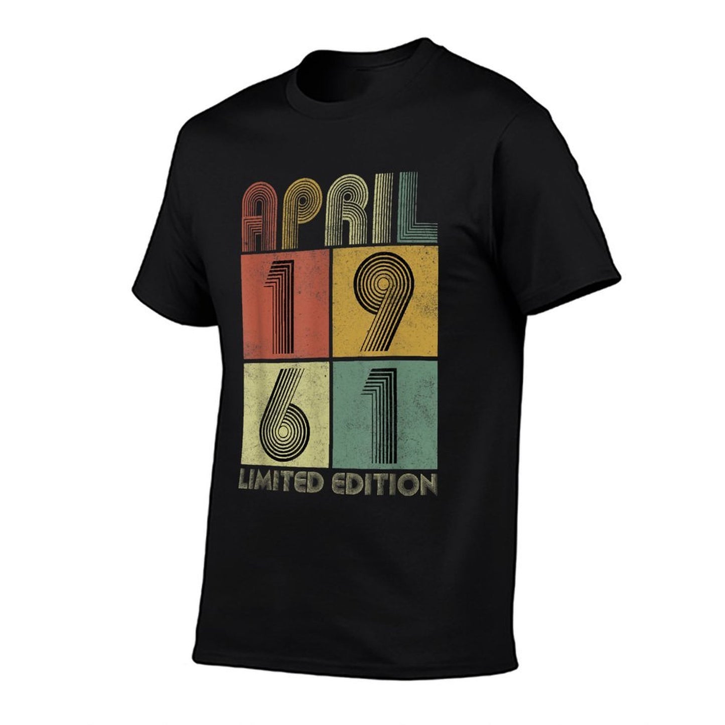 1961 Vintage 60 Years Old Retro 60th Birthday Gift  Ribbed Collar T-Shirt