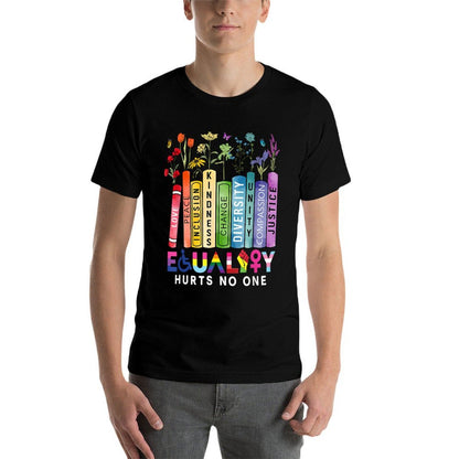 Equality Hurts No One Lgbt Book Flower Social Justice Pride  Vintage-inspired T-Shirt