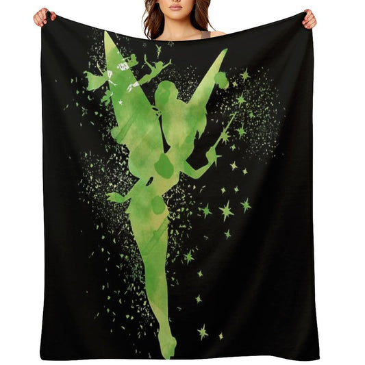 Tinker Bell Fairy Travel-friendly Throw Blanket