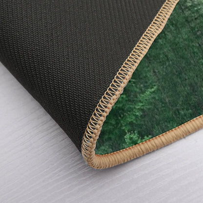 Foggy Green Forest Landscape And Pine Cones Autumn Fall Pattern Nature Trees Wood  Slip-Resistant Bath Mat