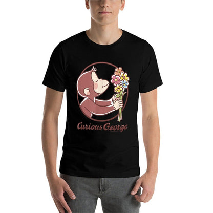 Curious George Flower Bouquet Poster  Soft T-Shirt