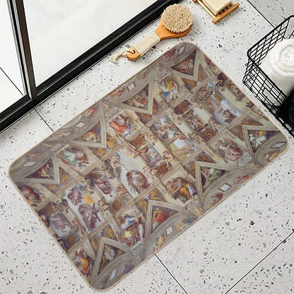 The Sistine Chapel - Michelangelo  Non-Slip Bath Mat