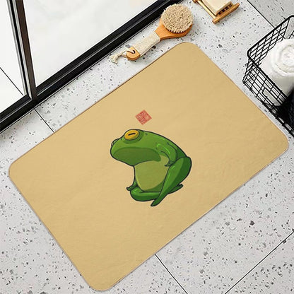Yoga Frog Cross Legged Pose  Easy To Clean Bath Mat