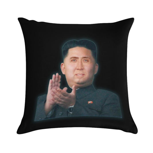 Nicolas Cage Supreme Leader - Nicholas Cage - Nick Cage - Nic Cage Soft Easy Maintenance Throw Pillow