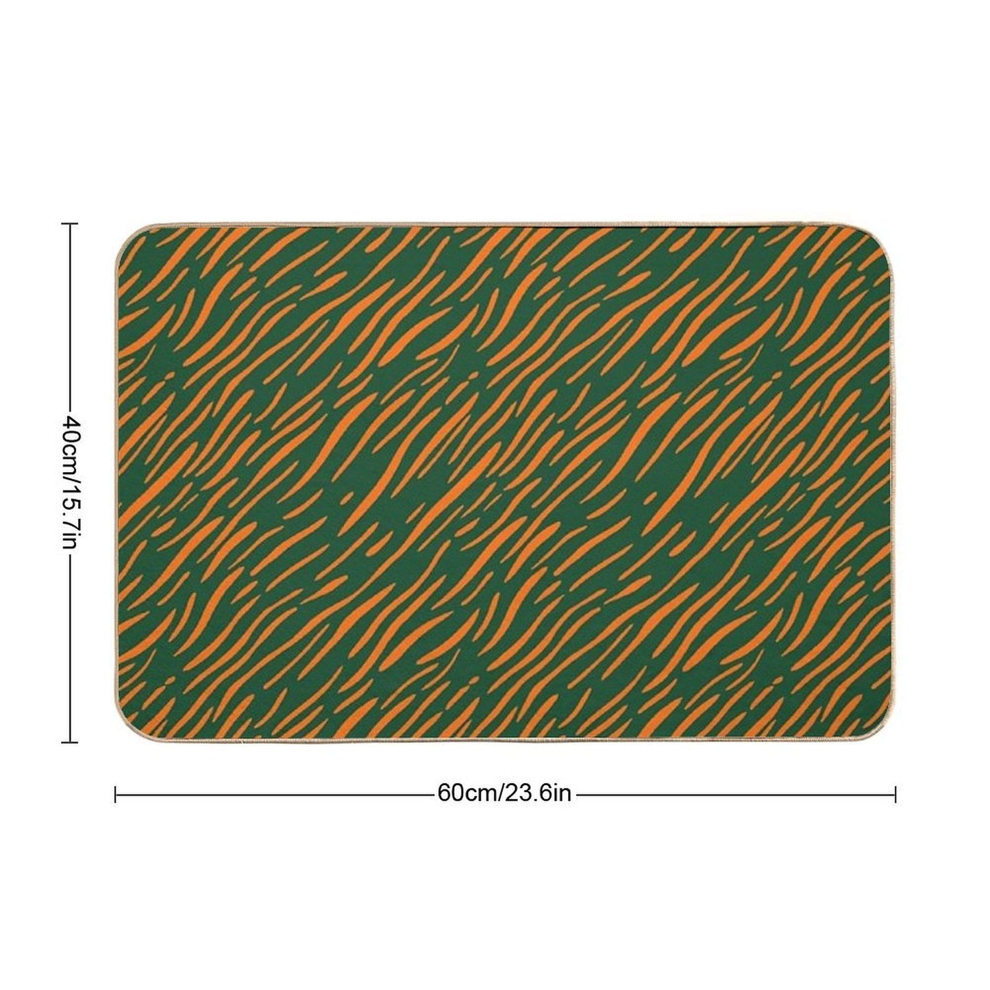 Wavy Stripes - Wavy Stripe Pattern  Eco-Friendly Bath Mat