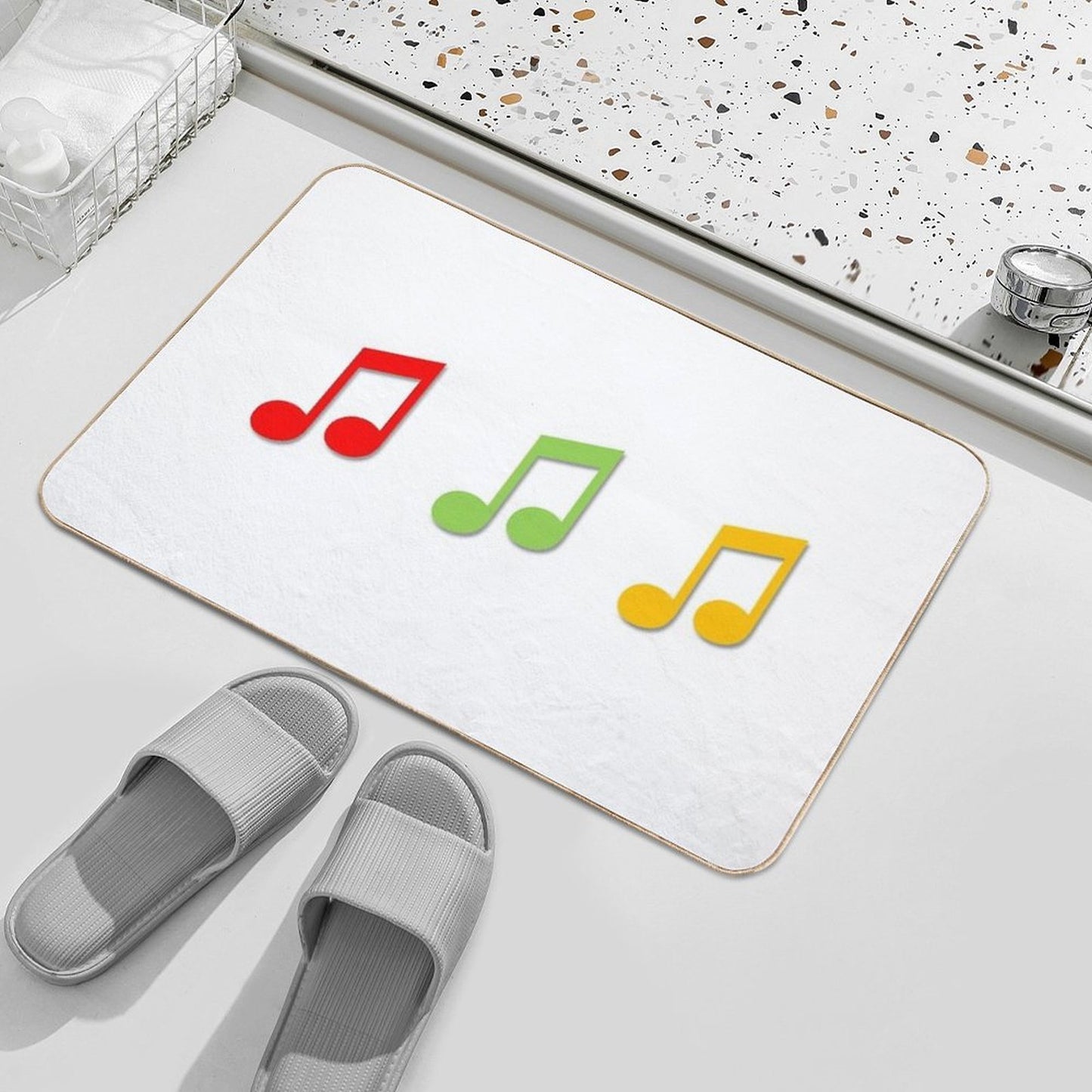 Three Notes  Stain-Proof Bath Mat