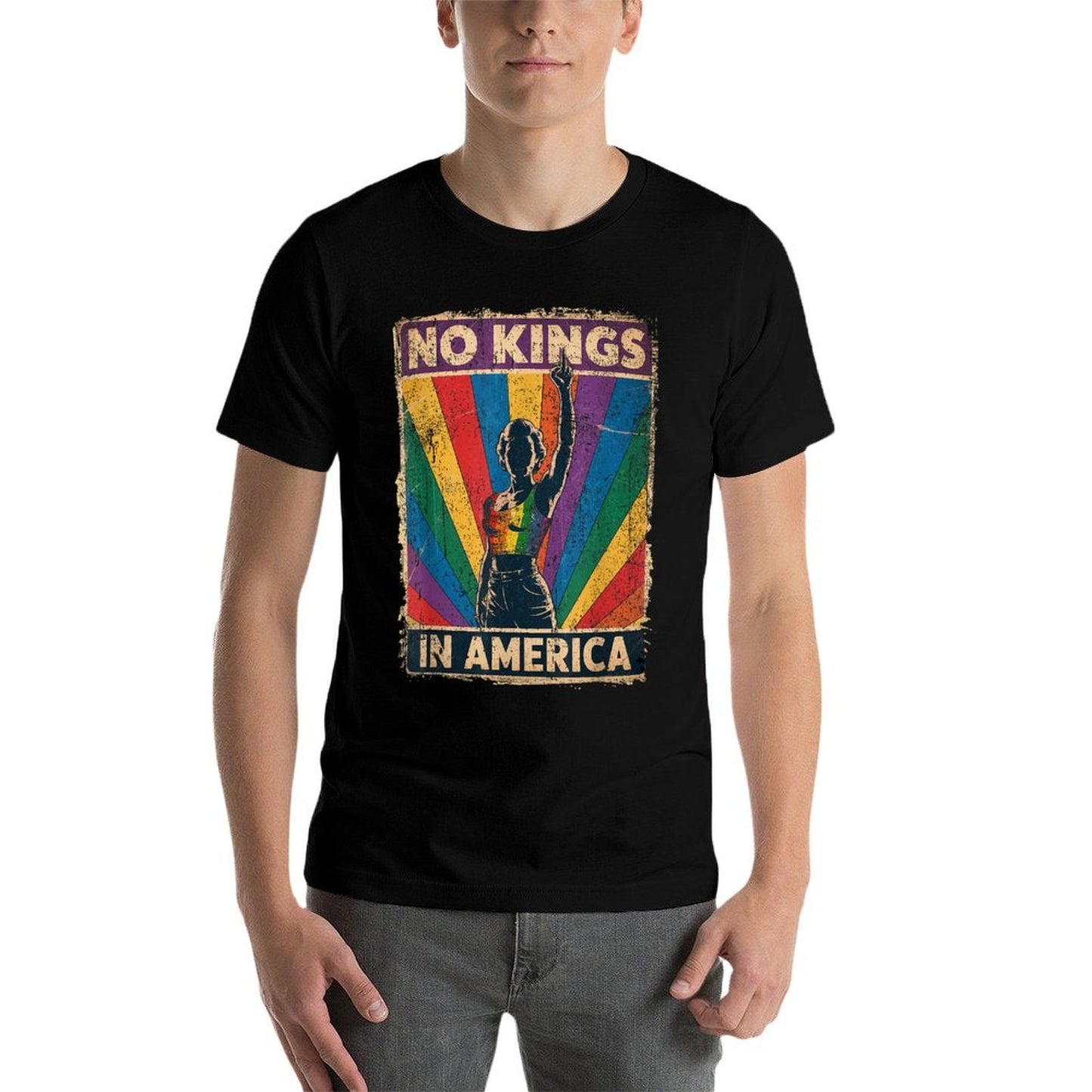 Funny No Kings In America LGBT Retro  Classic T-Shirt