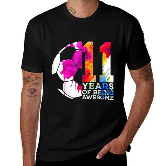 11 YEARS OF BEING AWESOME SOCCER 11TH BIRTHDAY  Polyester Blend T-Shirt