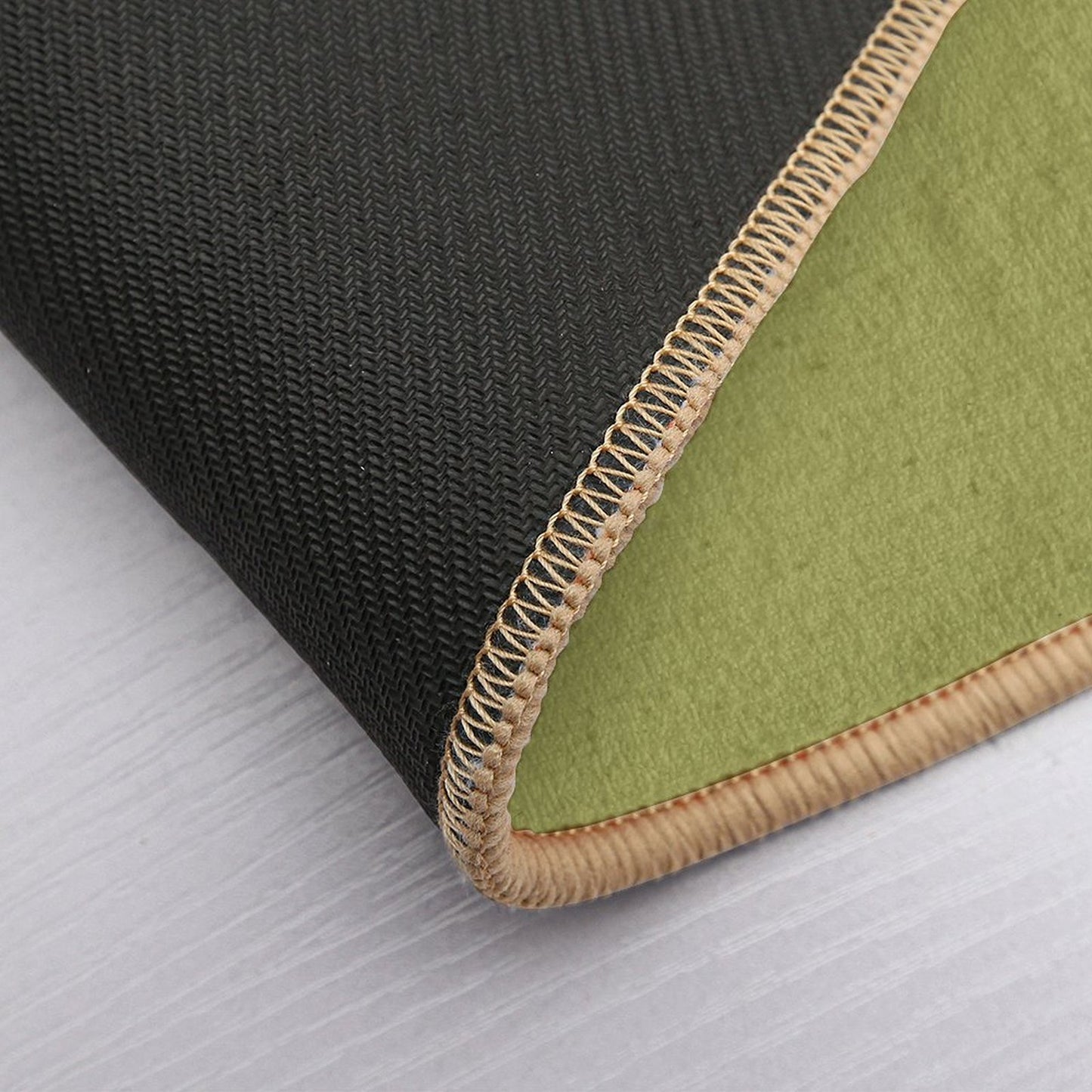 Retro Tulip - Orange And Olive Green  Slip-Resistant Bath Mat