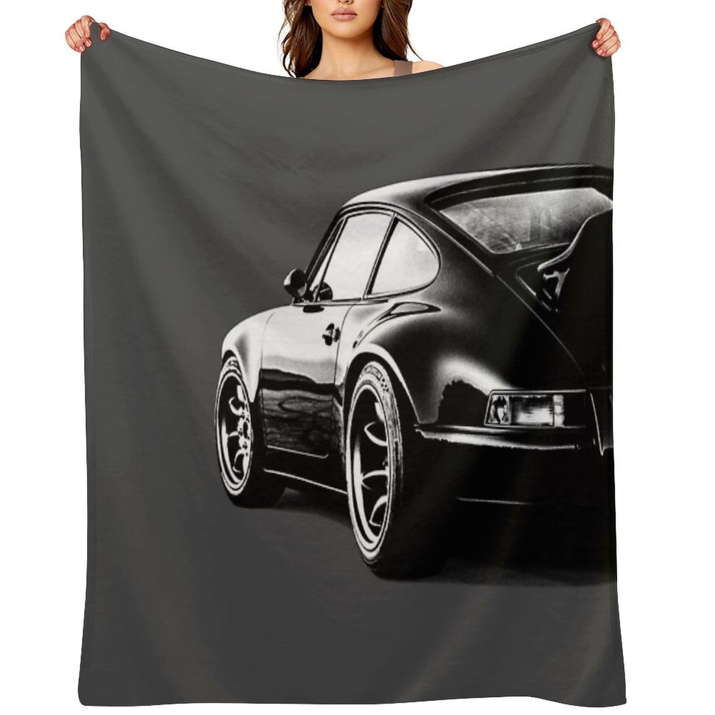 Porsche 911 on Grey Comfort Throw Blanket