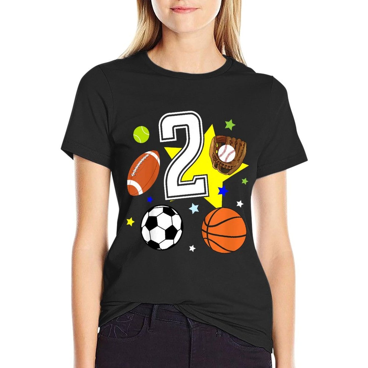Kids 2nd Birthday Sports Birthday Theme 2 Year Old Boy  Affordable Price T-Shirt