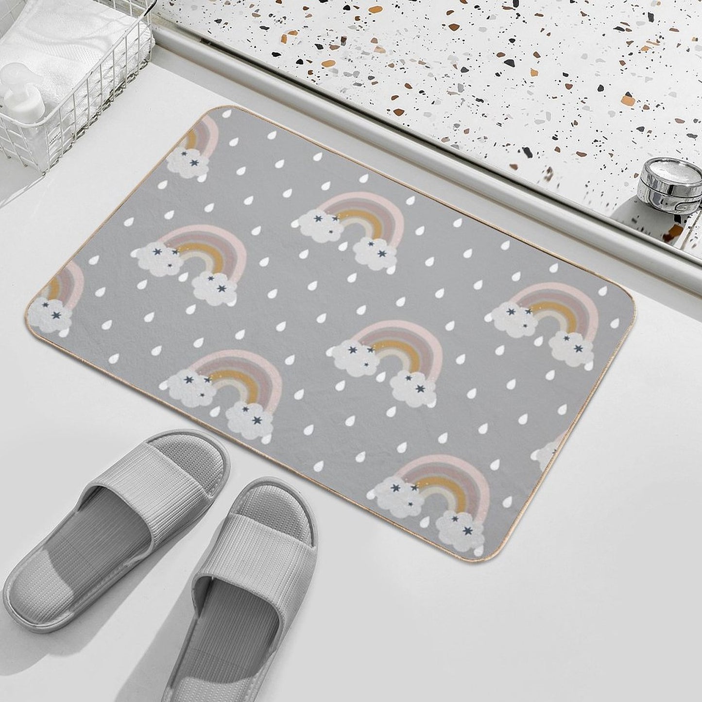 Copy of Tea Party Floral - Pastel  Multi-Purpose Bath Mat