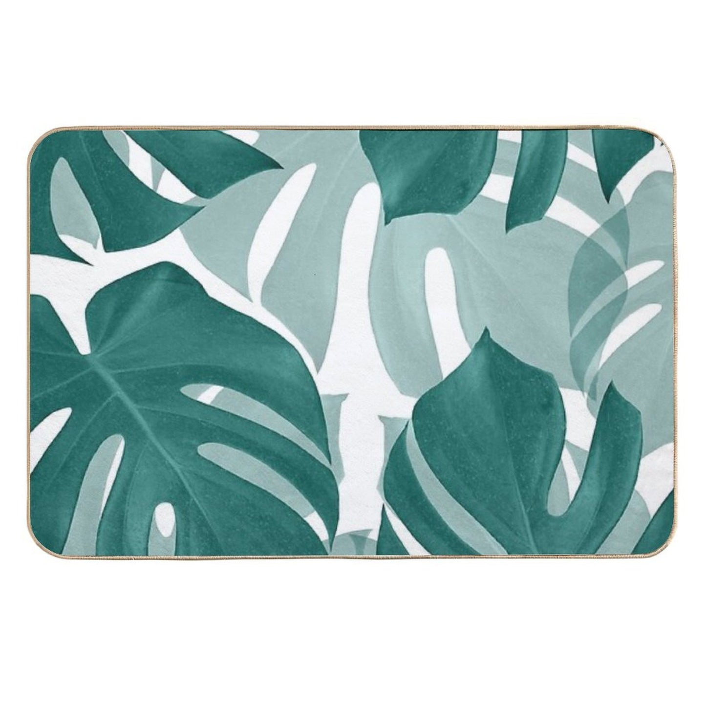 Monstera Leaves Vibes #1 #tropical #foliage #decor #art  Odorless Bath Mat