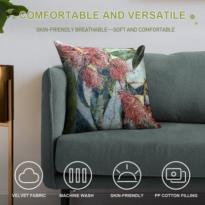 Eucalyptus Gum Blossoms Soft Gift Ready Throw Pillow