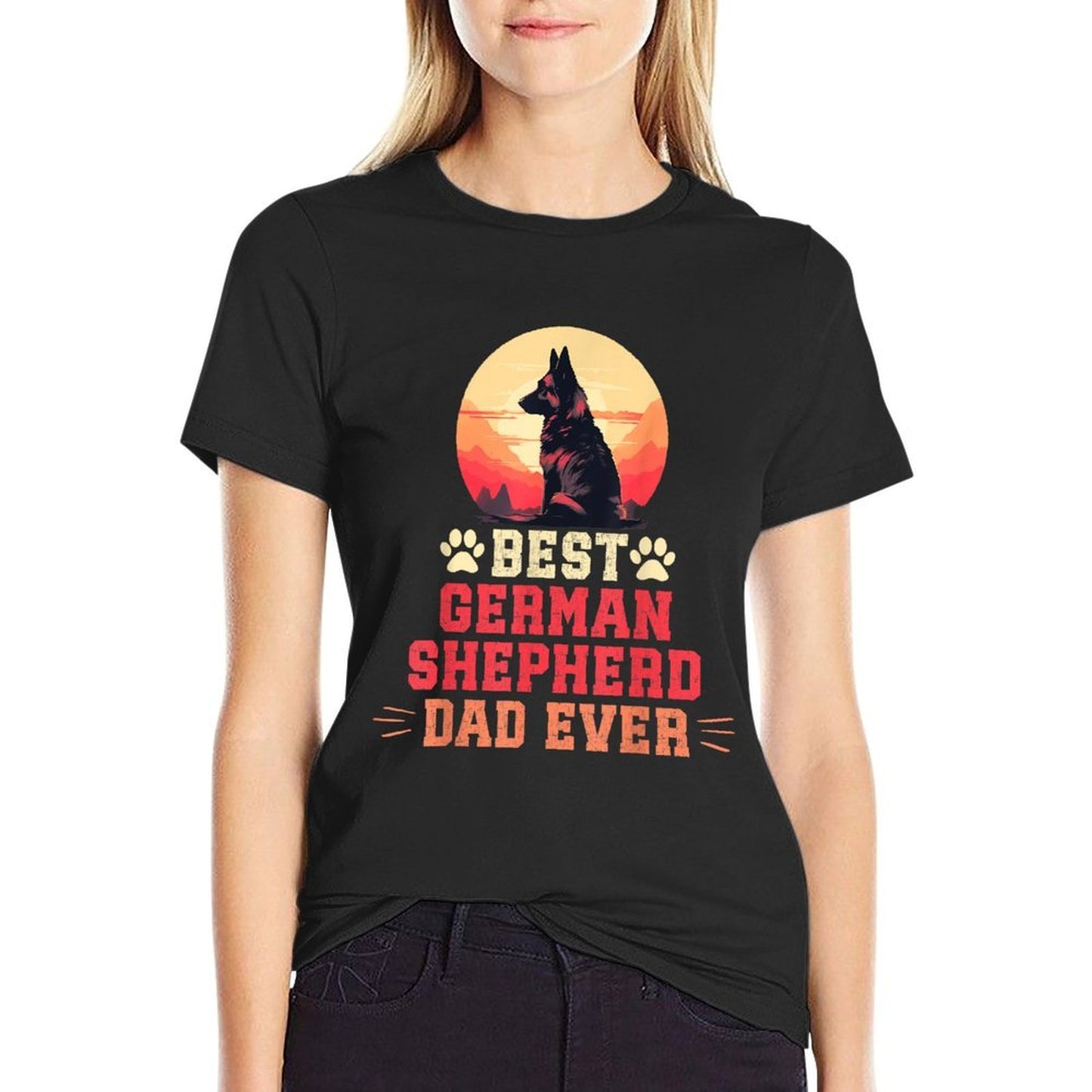 Best German Shepherd Dad Ever For Dog Dad Dog Lover  Graphic-printed T-Shirt