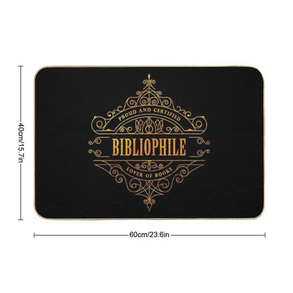 Gold Bibliophile - Black  Rapid-Drying Bath Mat