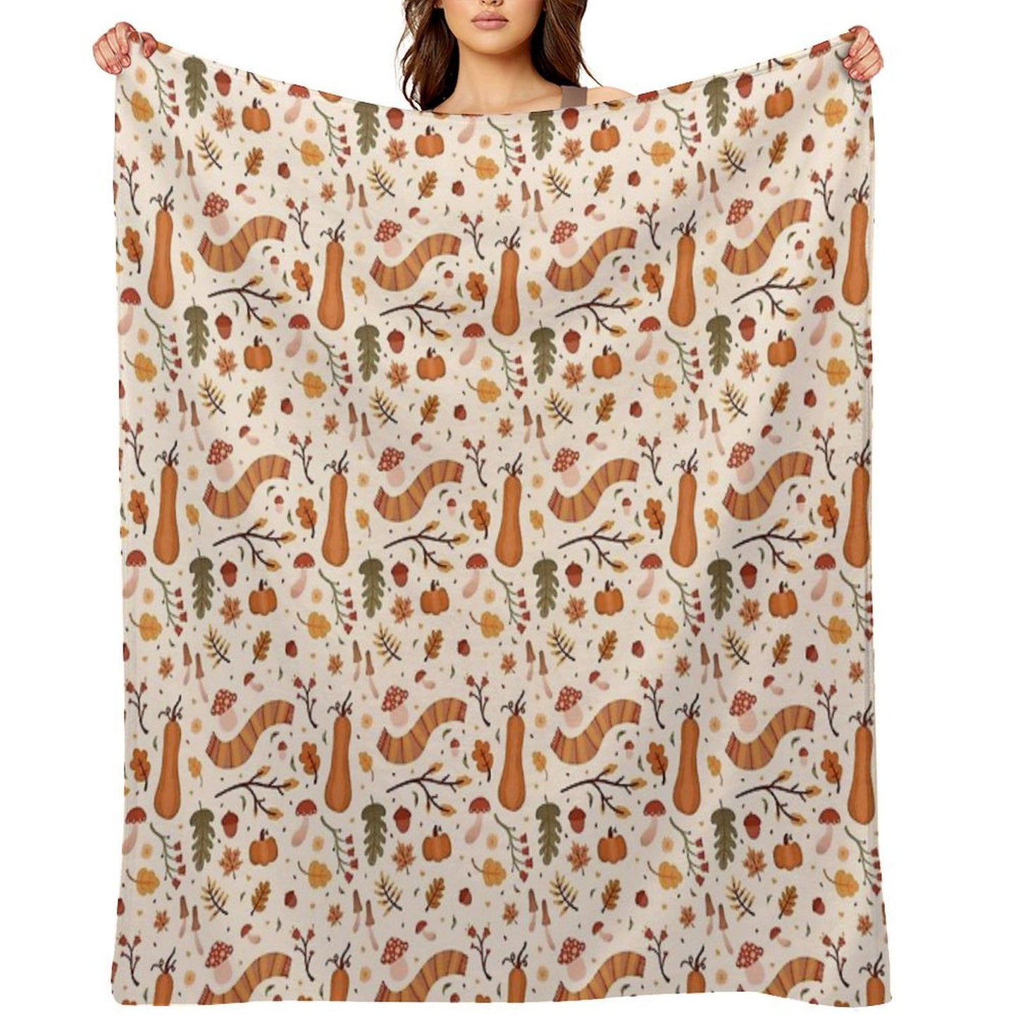 Warm Autumn Velvety-soft Throw Blanket
