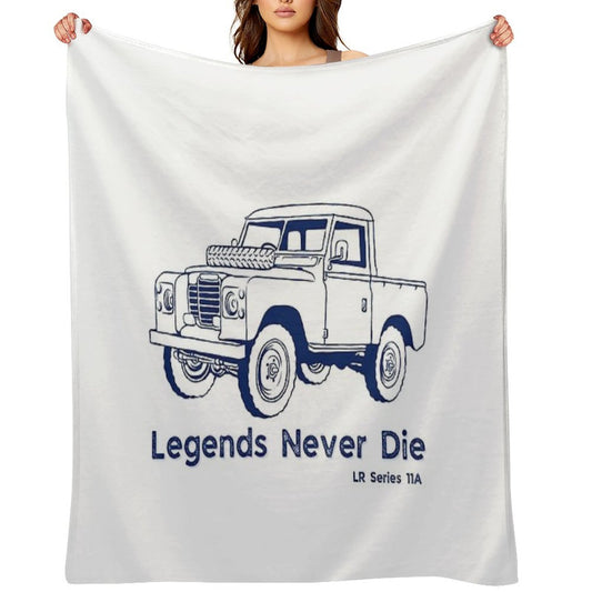 Legends Never Die  LR Series 11A  Classic British 4x4s  4x4 Designs Durable Throw Blanket