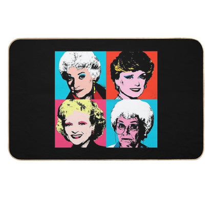 Golden Warhol Girls  Stain-Proof Bath Mat