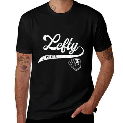 Lefty Left Handed Baseball Softball Proud Woman Men Retro  Trendy Pattern T-Shirt