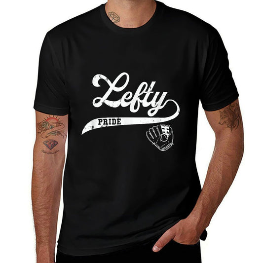 Lefty Left Handed Baseball Softball Proud Woman Men Retro  Trendy Pattern T-Shirt